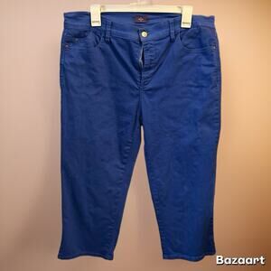 NYDJ Jeans Blue Crop Jeans 14 Mid Rise LiftTuck Slimming Mid Rise Stretch